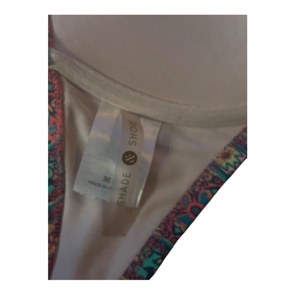 Multicolor Patterned Bikini Top. Molded cups. NWOT - Picture 4 of 5